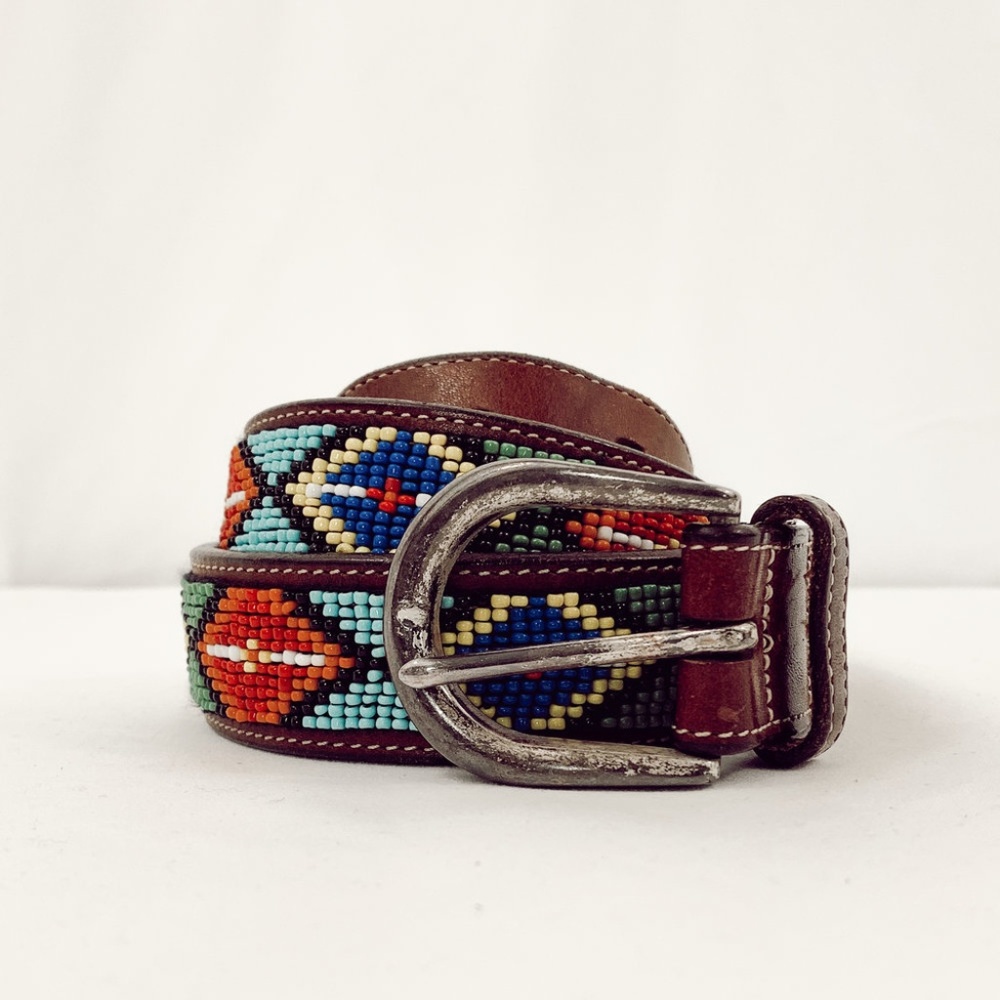 beaded western belt